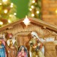 Glitzhome 12.5"L Lighted Resin Nativity Set