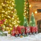 Glitzhome 12"L Resin Train Table Décor with Lighted Decorated Trees