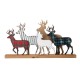 Glitzhome 18"L Galvanized Metal/Wooden Reindeer Table Decor