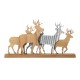 Glitzhome 18"L Galvanized Metal/Wooden Reindeer Table Decor