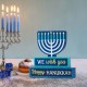 Glitzhome 12"L Hanukkah LED Lighted Wooden Block Word Sign Decor(9 Bulbs)