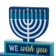 Glitzhome 12"L Hanukkah LED Lighted Wooden Block Word Sign Decor(9 Bulbs)