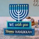 Glitzhome 12"L Hanukkah LED Lighted Wooden Block Word Sign Decor(9 Bulbs)