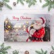 Glitzhome 24"L Christmas Lighted Wooden Santa Wall Hanging Decor