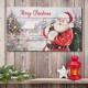 Glitzhome 24"L Christmas Lighted Wooden Santa Wall Hanging Decor