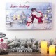 Glitzhome 24"L Christmas Lighted Wooden Snowman Wall Hanging Decor