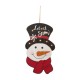 Glitzhome 19"H Christmas Lighted 3D Wooden Metal Snowman Wall Hanging Decor