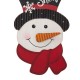 Glitzhome 19"H Christmas Lighted 3D Wooden Metal Snowman Wall Hanging Decor