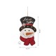 Glitzhome 19"H Christmas Lighted 3D Wooden Metal Snowman Wall Hanging Decor