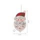 Glitzhome 19"H Christmas Lighted 3D Wooden Metal Santa Wall Hanging Decor