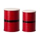 Glitzhome Christmas Santa Belt Metal Storage Accent Stool or Space Saver with Wood Lid, Set of 2