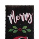 Glitzhome 42"H Lighted Wooden Black "Merry CHRISTMAS" Porch Sign Board