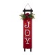 Glitzhome 40"H Lighted Wooden Sleigh "JOY" Porch Sign Board