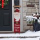 Glitzhome 42"H Wooden Sleigh Santa Porch Sign Board