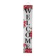 Glitzhome 42"H Lighted Wooden Poinsettia "WELCOME" Porch Sign Board