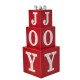 Glitzhome 32"H Lighted Wooden Stacked Block "JOY" Porch Sign Boxes