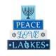 Glitzhome 11"L Hanukkah LED Lighted Wooden/Metal Block Word Sign Decor(8 Bulbs)