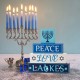 Glitzhome 11"L Hanukkah LED Lighted Wooden/Metal Block Word Sign Decor(8 Bulbs)