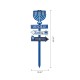 Glitzhome 42"H Wooden Hanukkah Yardstke with Light (9 Bulbs)