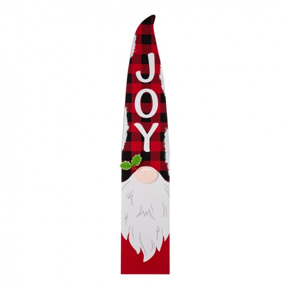 Glitzhome 42"H Wooden Christmas Gnome "JOY" Porch Sign Board