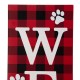 Glitzhome 42"H Wooden Plaid Pet Paw "WELCOME" Porch Sign Board