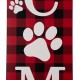 Glitzhome 42"H Wooden Plaid Pet Paw "WELCOME" Porch Sign Board