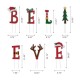 Glitzhome 23"H Set of 7 "BELIEVE" Yard Stake or Wall Décor (2 Functions)