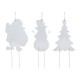 Glitzhome 24"H Set of 3 Metal Santa/Snowman/Tree Yard Stake or Wall Décor (2 Functions)