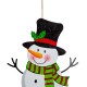 Glitzhome 24"H Set of 3 Metal Santa/Snowman/Tree Yard Stake or Wall Décor (2 Functions)