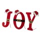 Glitzhome 30"H Set of 3 Metal "JOY" Yard Stake or Standing Décor or Wall Décor (3 Functions)