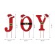 Glitzhome 30"H Set of 3 Metal "JOY" Yard Stake or Standing Décor or Wall Décor (3 Functions)