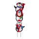 Glitzhome 42"H Set of 3 Metal "JOY" Penguin Yard Stake or Wall Décor (2 Functions)