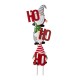 Glitzhome Metal "HOHOHO" Gnome Stake or Wall Décor (Two Functions)