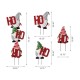 Glitzhome Metal "HOHOHO" Gnome Stake or Wall Décor (Two Functions)