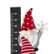 Glitzhome 36"H Lighted Wooden Gnome Snow Gauge Yard Stake or Wall Décor (2 Functions)