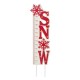 Glitzhome 36"H Lighted Wooden Snow Gauge Yard Stake or Wall Décor (2 Functions)