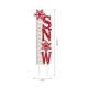 Glitzhome 36"H Lighted Wooden Snow Gauge Yard Stake or Wall Décor (2 Functions)