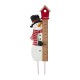 Glitzhome 40"H Snowman Snow Gauge Yard Stake or Wall Décor (2 Functions)