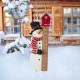 Glitzhome 40"H Snowman Snow Gauge Yard Stake or Wall Décor (2 Functions)