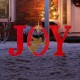 Glitzhome 36"H Metal "JOY" Angel Yard Stake or Standing Decor or Wall Décor with LED Lights (Three Functions)