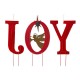 Glitzhome 36"H Metal "JOY" Angel Yard Stake or Standing Decor or Wall Décor with LED Lights (Three Functions)