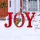 Glitzhome 36"H Metal "JOY" Angel Yard Stake or Standing Decor or Wall Décor with LED Lights (Three Functions)