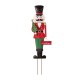 Glitzhome 36"H Metal Nutcracker Yardstake or Standing Décor or Wall Décor (3 Functions)