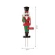 Glitzhome 36"H Metal Nutcracker Yardstake or Standing Décor or Wall Décor (3 Functions)