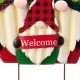 Glitzhome 30"H Metal Gnome Family Yard Stake or Standing Décor or Wall Décor (Three Functions)