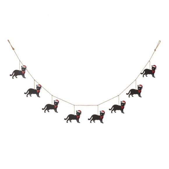 Glitzhome 72"L Metal Christmas Kitty Garland