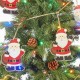 Glitzhome 72"L Metal Christmas Santa Garland