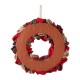 Glitzhome 17.25"D Christmas Multi-Color Fabric Wreath