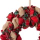 Glitzhome 17.25"D Christmas Multi-Color Fabric Wreath