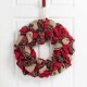 Glitzhome 17.25"D Christmas Multi-Color Fabric Wreath